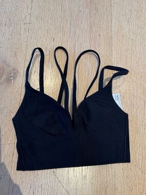 lululemon athletica Black Ribbed Multi-Strap Bralette